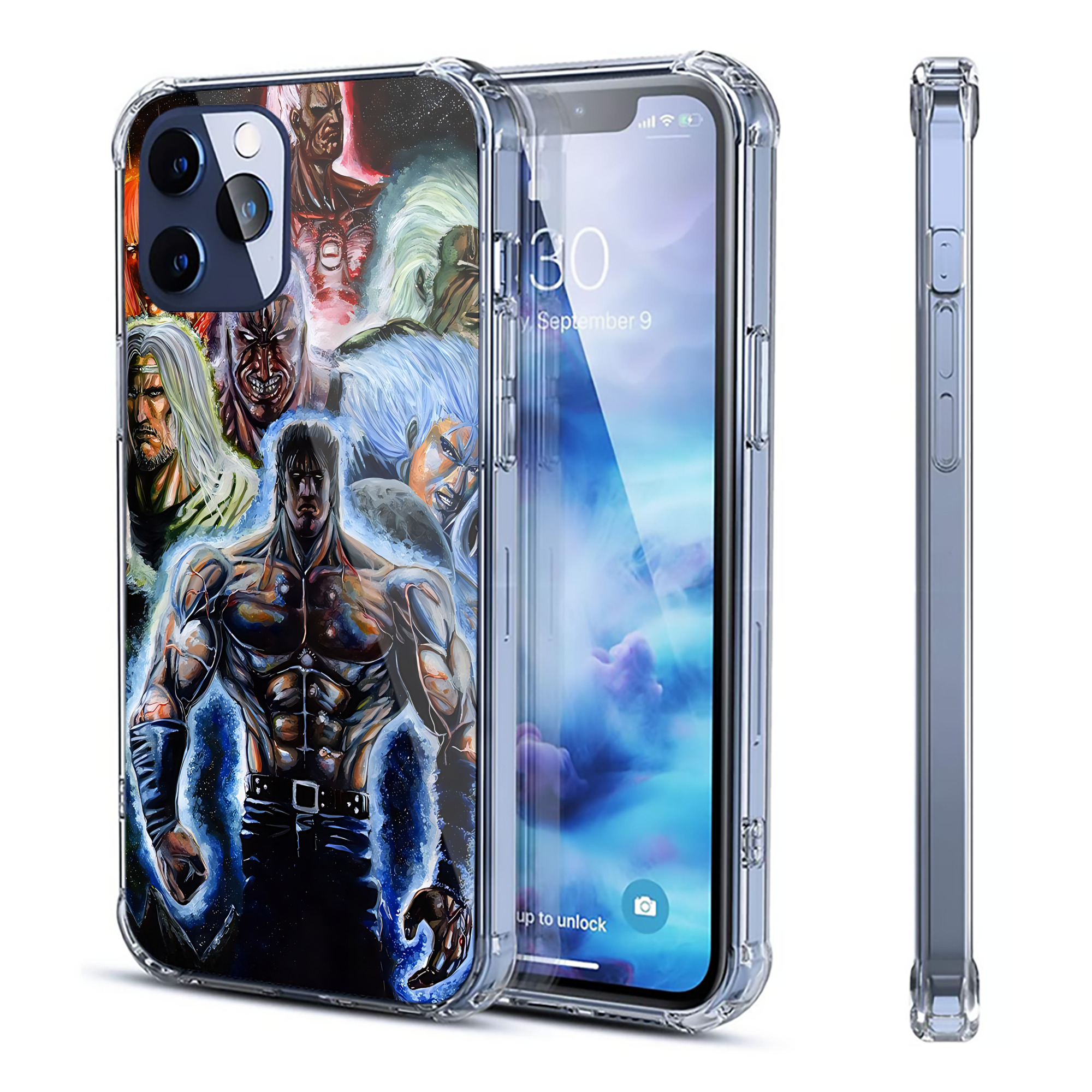 （画像用） 北斗の拳 Fist of the North Star 【iPhone 12シリーズ対応】透明スマホケース（クリアソフトケース）